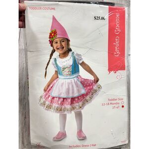 Toddler girl garden gnome Halloween costume size 2-4T